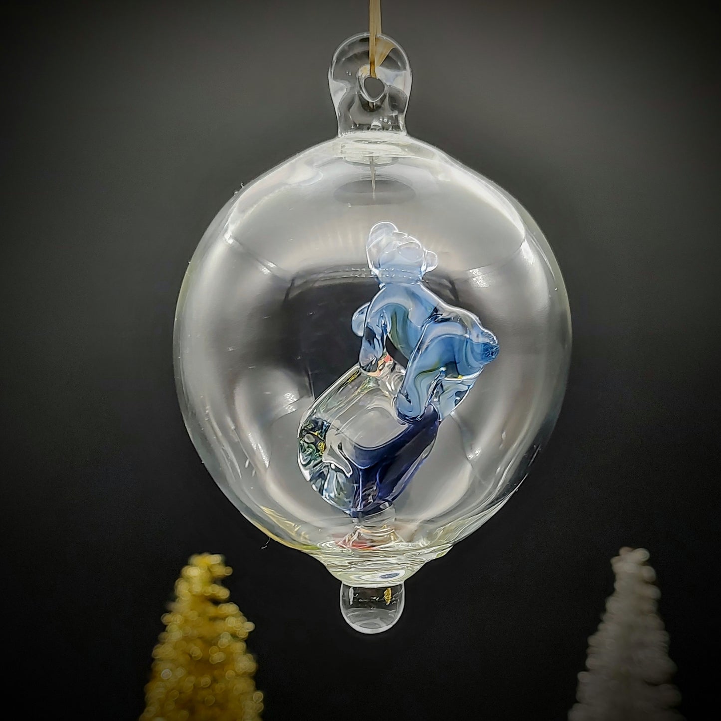 Adorno navideño de oso polar (listo para enviar)