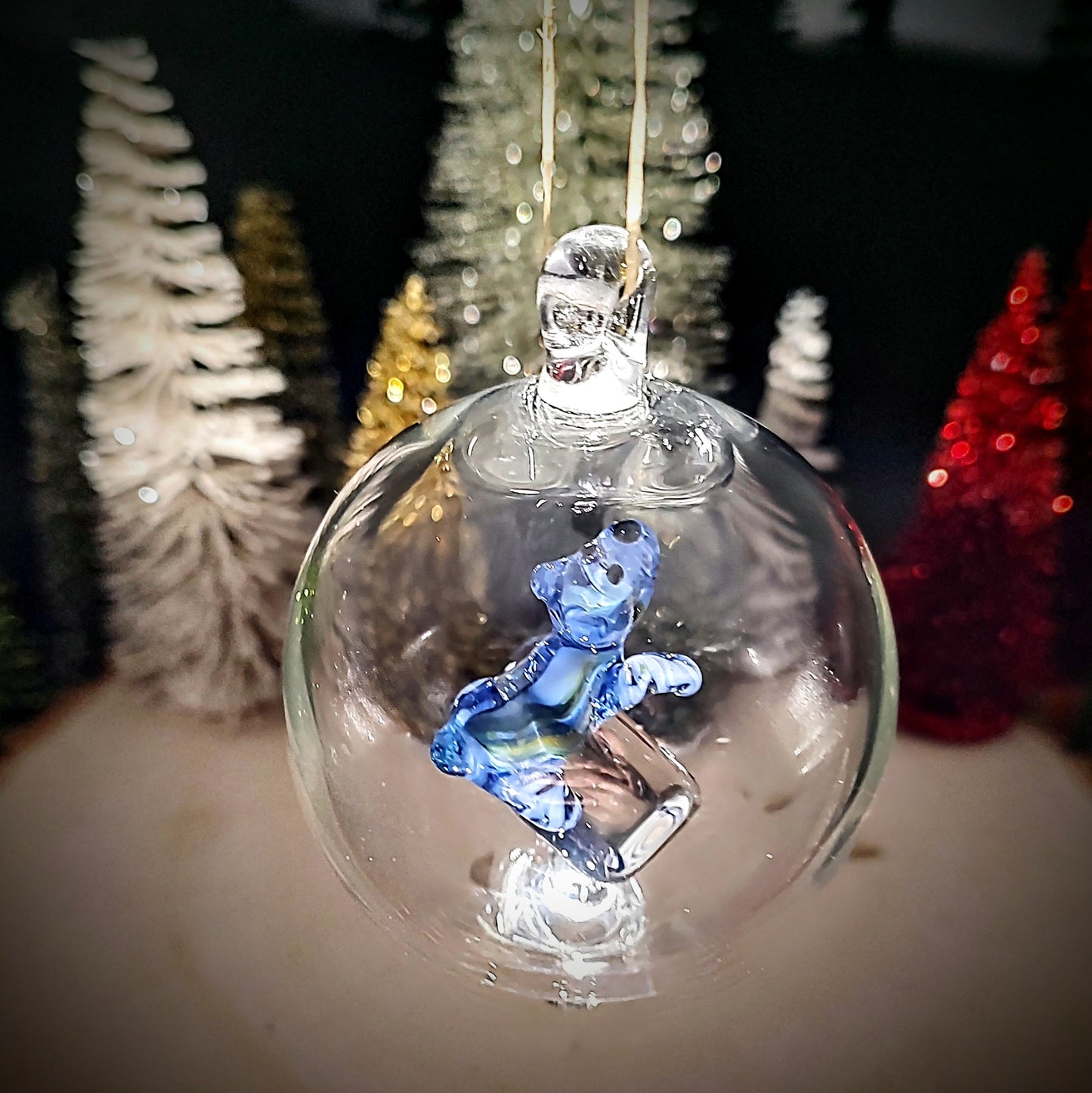 Adorno navideño de oso polar (listo para enviar)