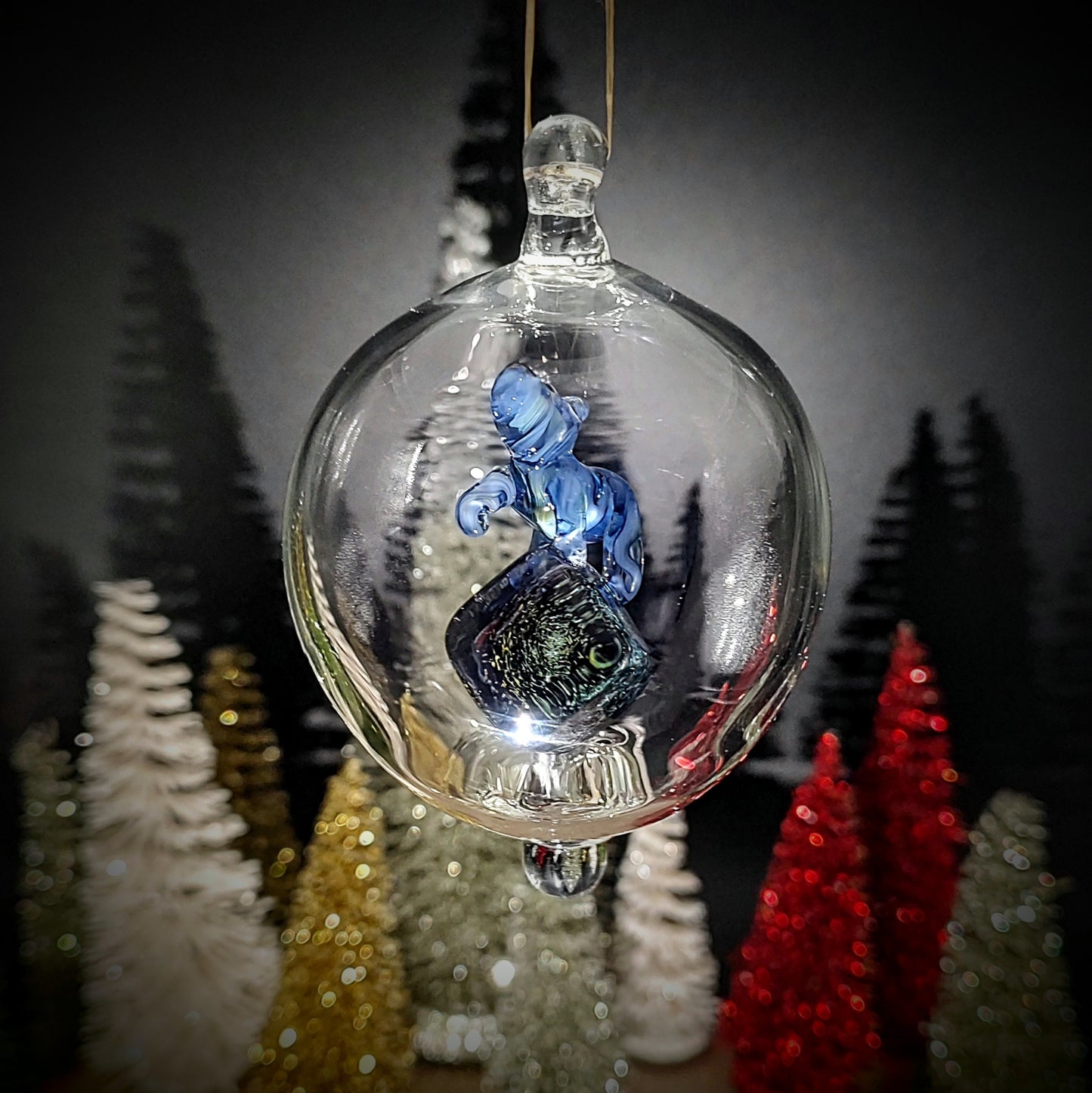 Adorno navideño de oso polar (listo para enviar)