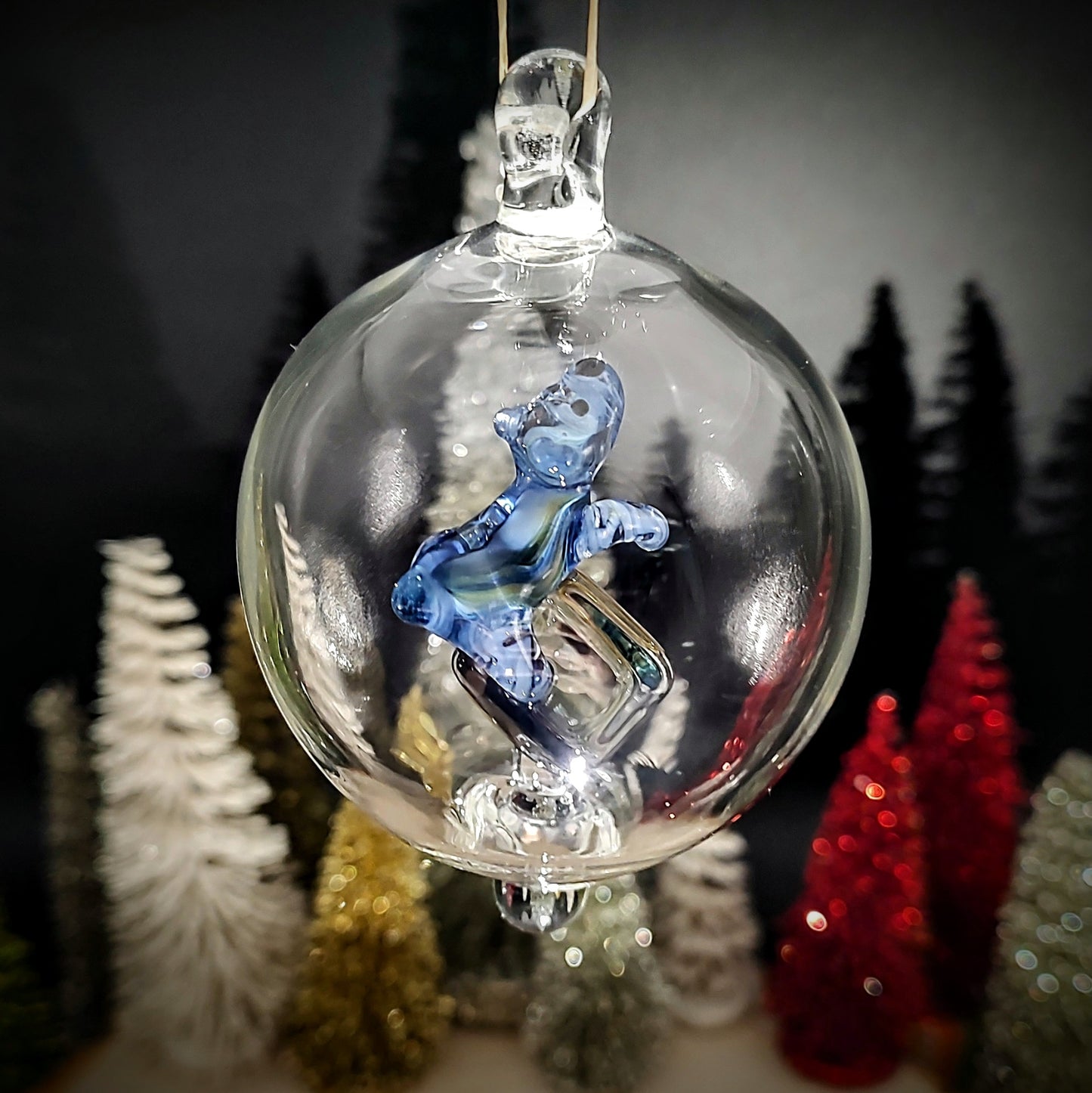 Adorno navideño de oso polar (listo para enviar)