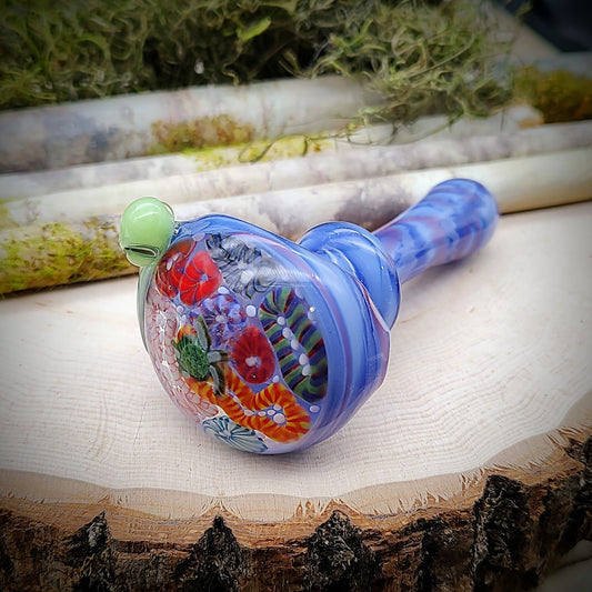 Pipa de mano veteada Turtle Seascape (lista para enviar)
