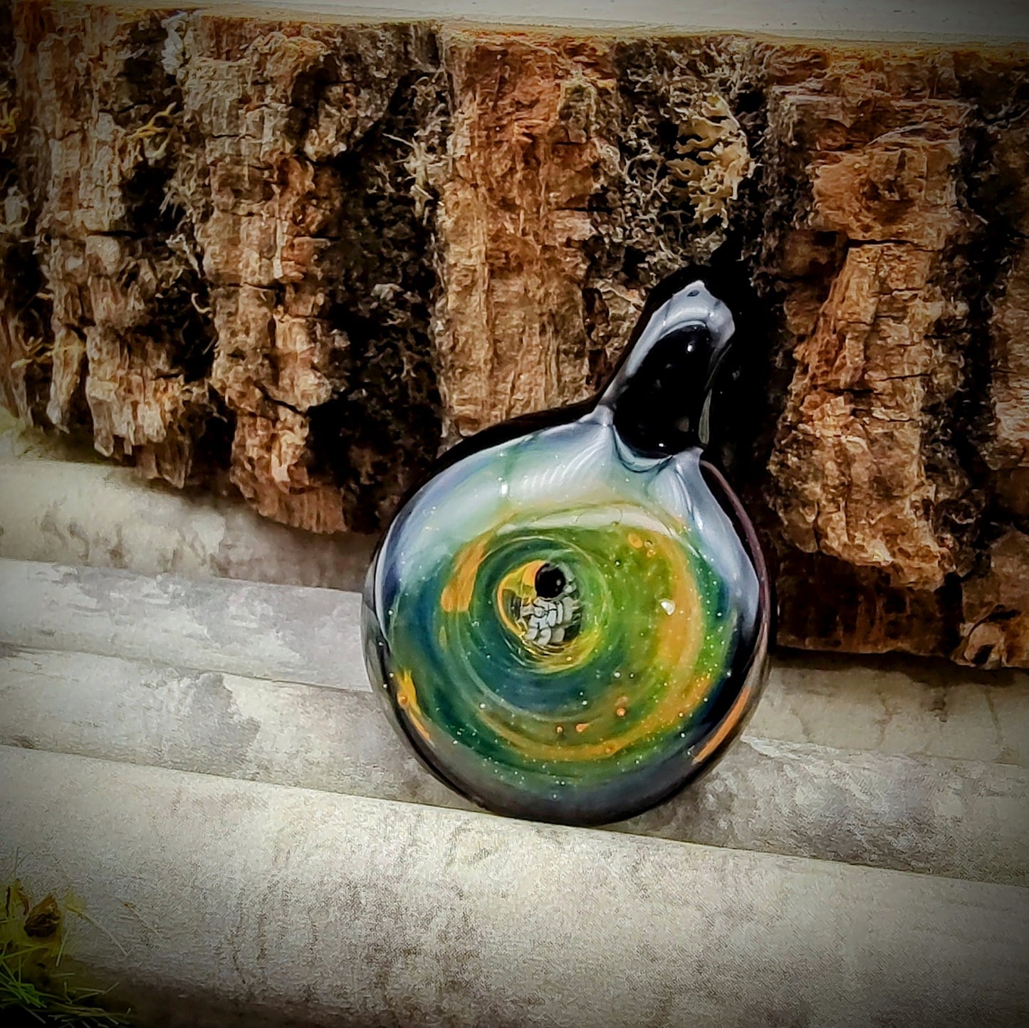 Fumed Astronaut Pendant (Ready To Ship)