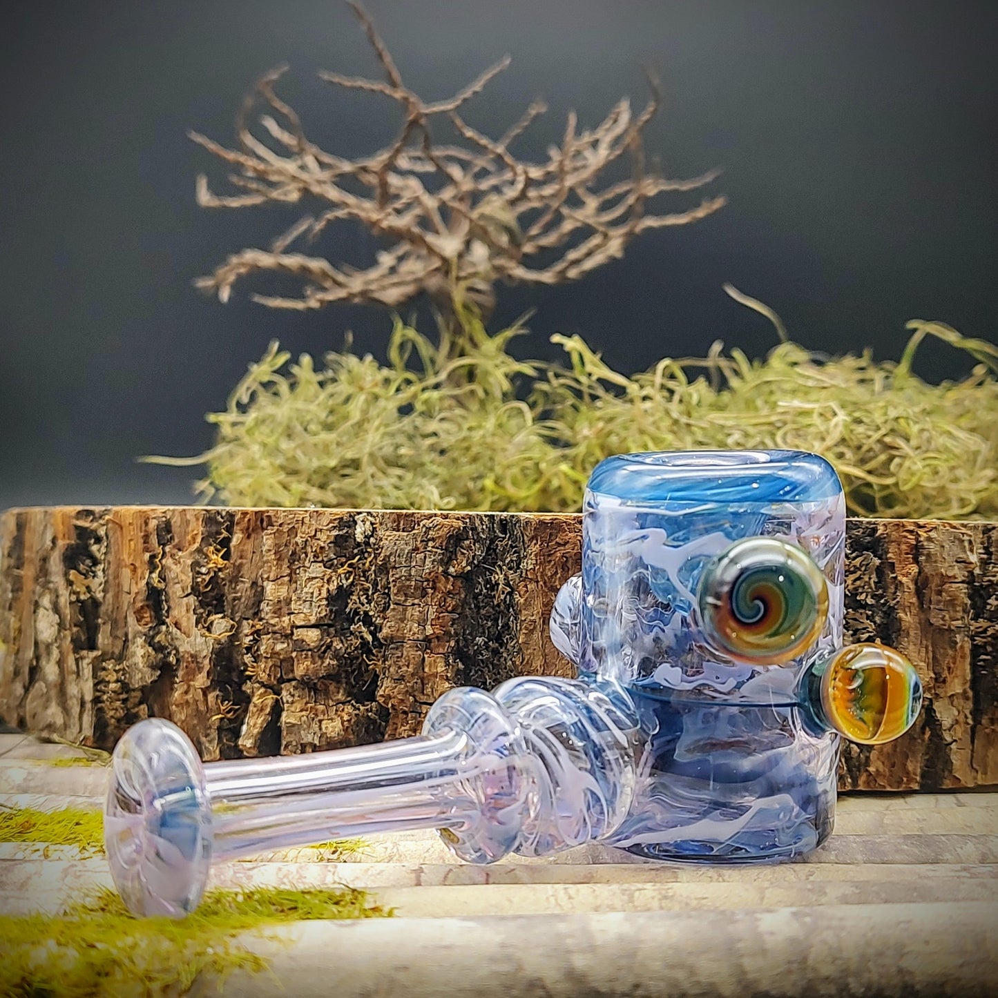 Pipa de mano de martillo púrpura y azul (lista para enviar)