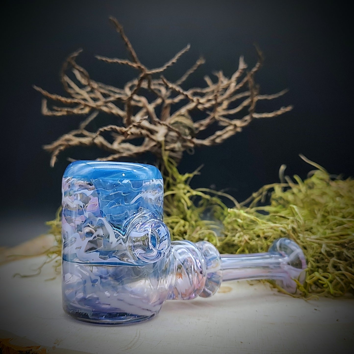 Pipa de mano de martillo púrpura y azul (lista para enviar)