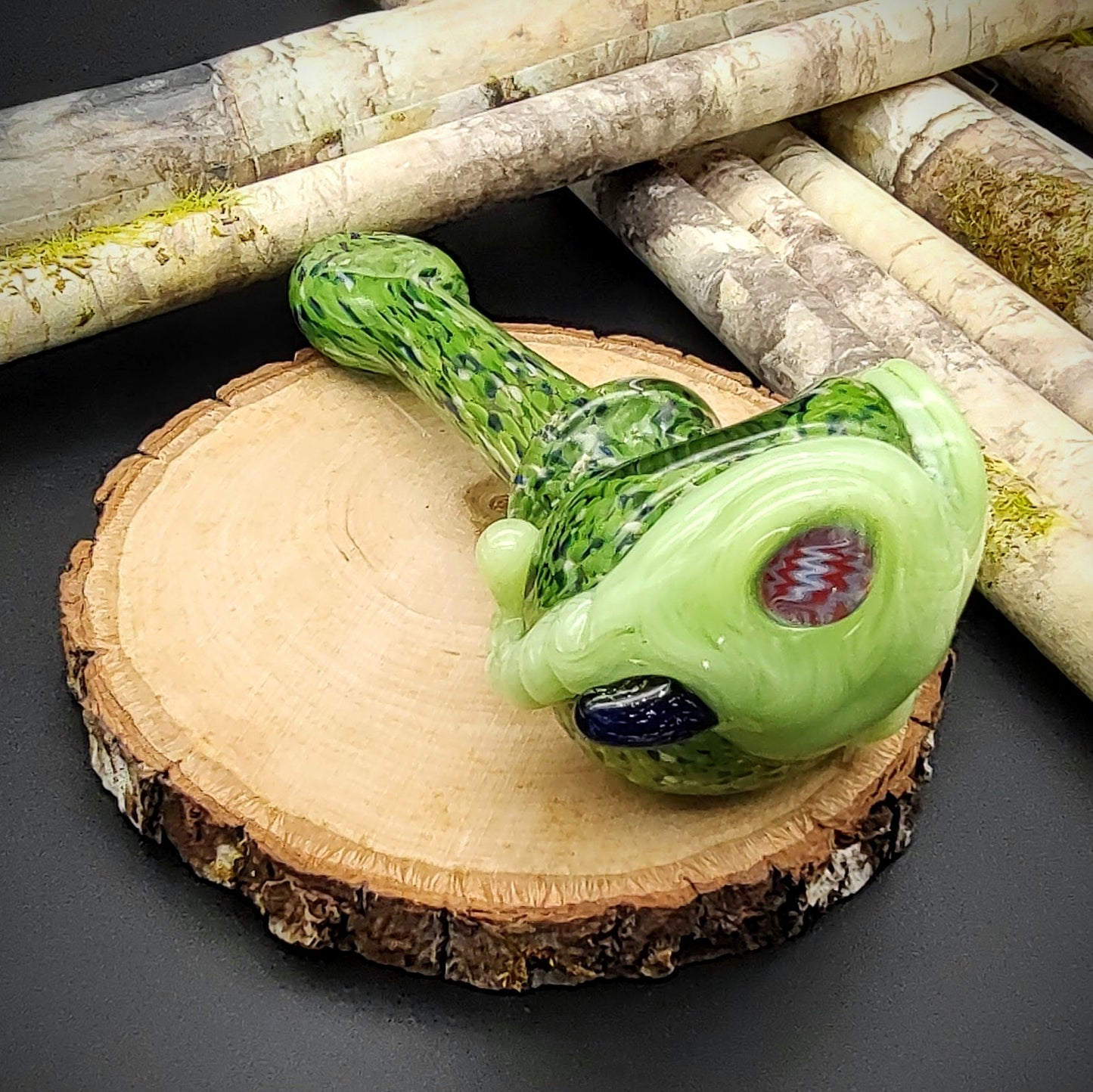 Elephant Head Frit Hand Pipe (Ready to Ship)
