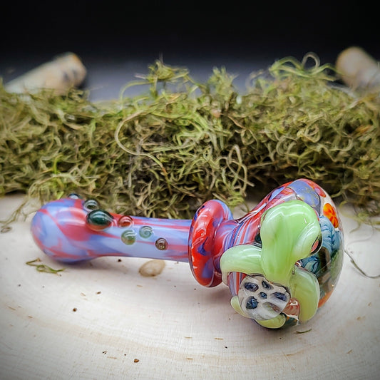 Pipa de mano veteada Turtle Seascape (lista para enviar)