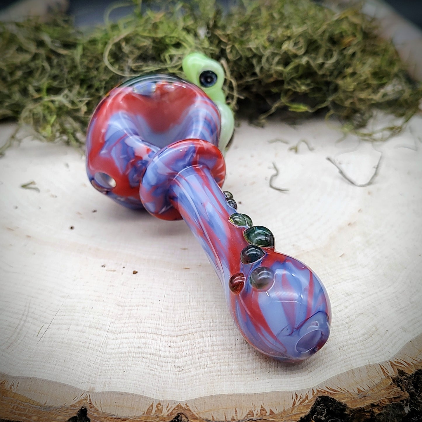 Pipa de mano veteada Turtle Seascape (lista para enviar)