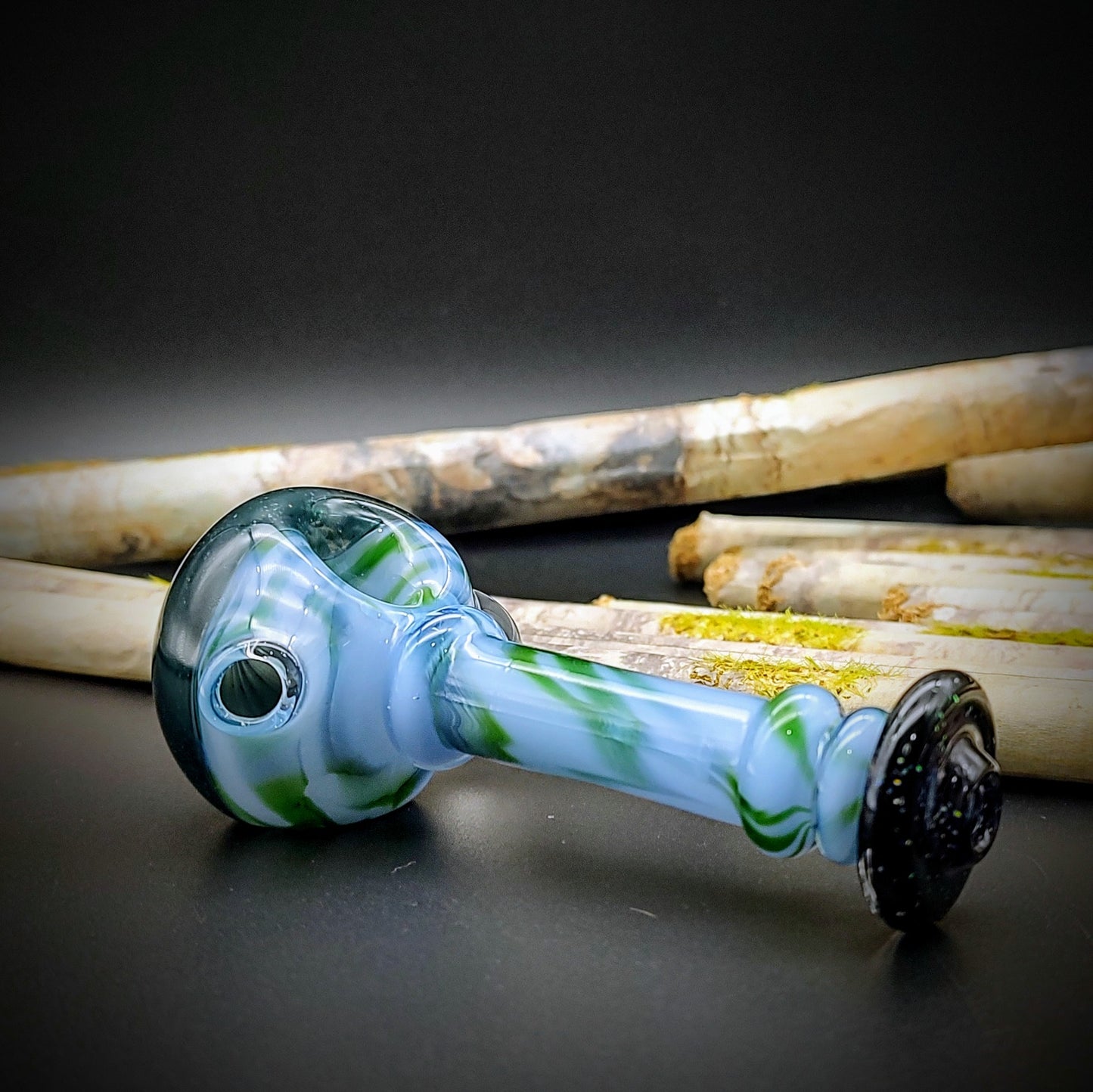 Opal Faced, Marbled Hand Pipe (Ready to Ship)