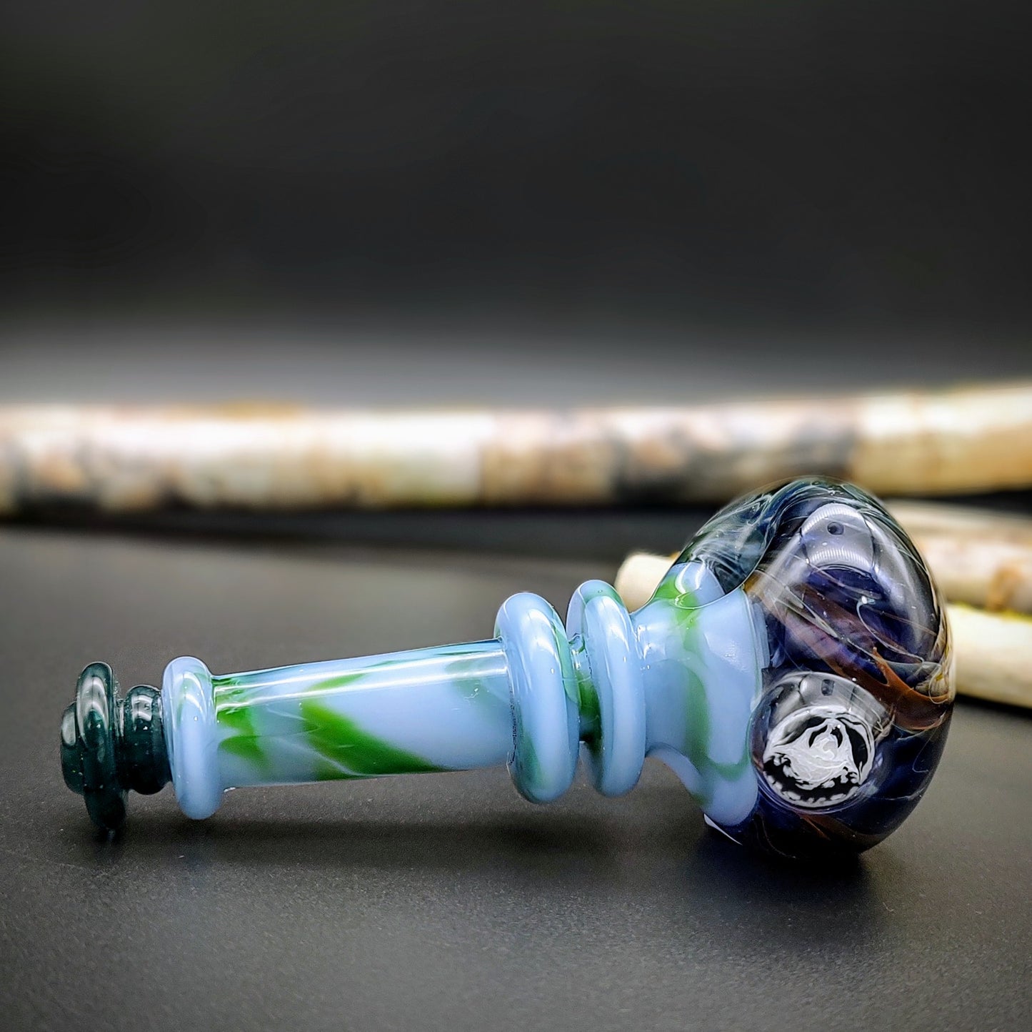 Fume Faced, Marbled Hand Pipe (Ready to Ship)