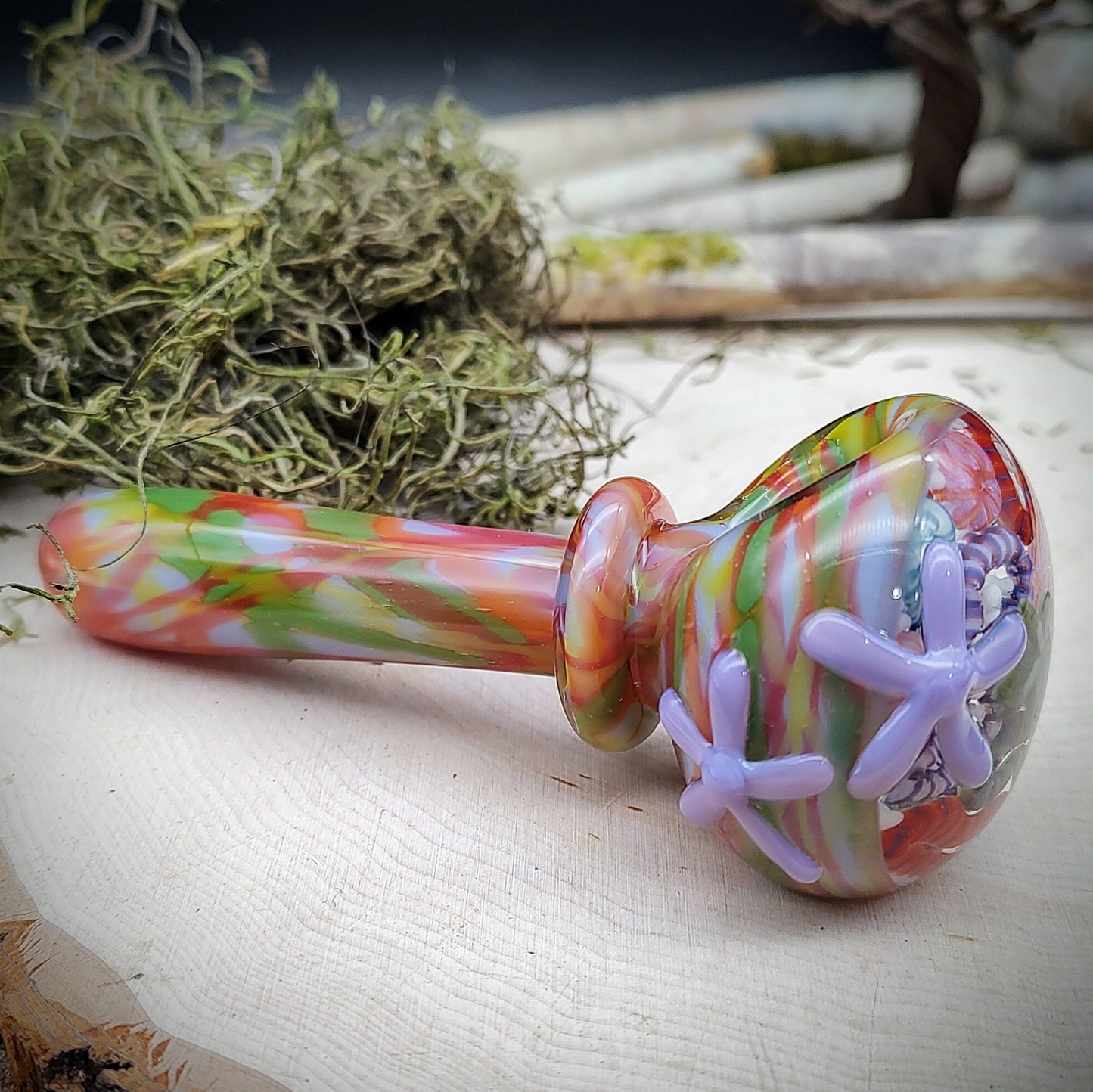 Pipa de mano veteada Starfish Seascape (lista para enviar)