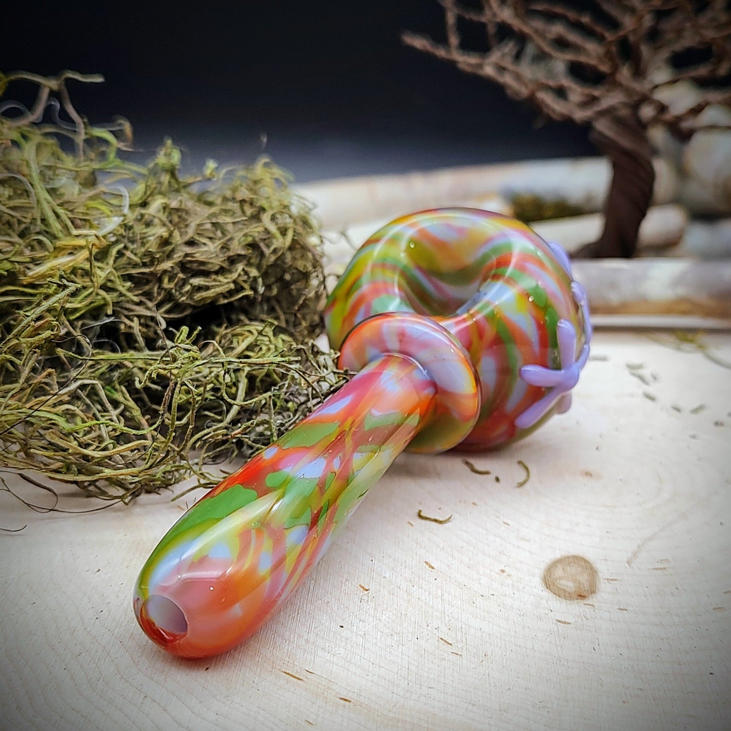 Pipa de mano veteada Starfish Seascape (lista para enviar)