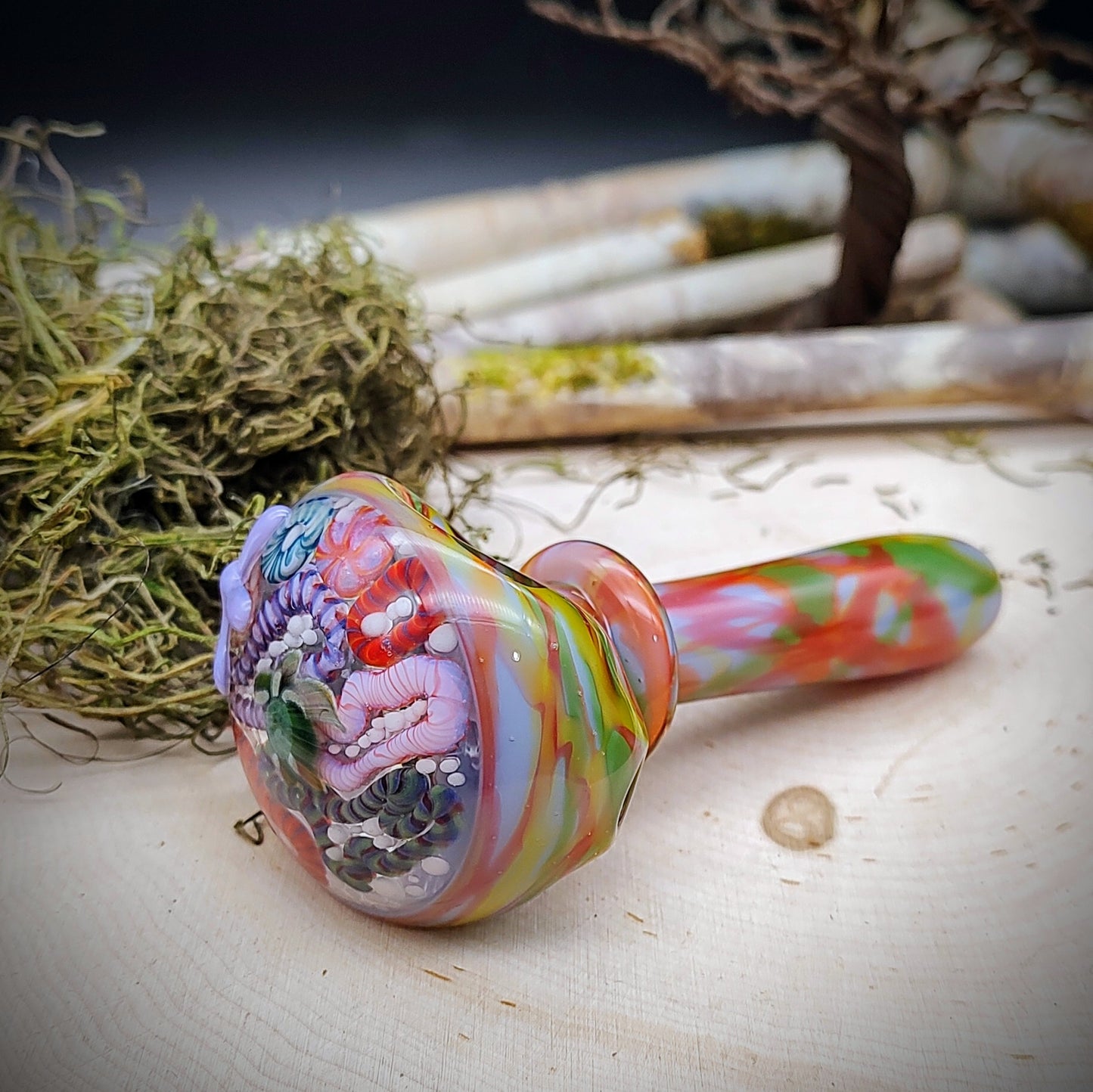 Pipa de mano veteada Starfish Seascape (lista para enviar)