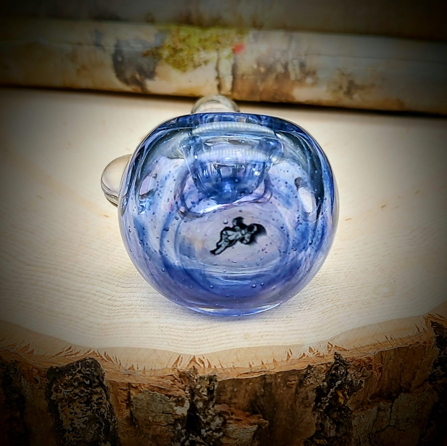 Pipa de mano ahumada Astronaut V1 con ópalo (lista para enviar)