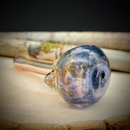 Pipa de mano ahumada Astronaut V2 con ópalo (lista para enviar)