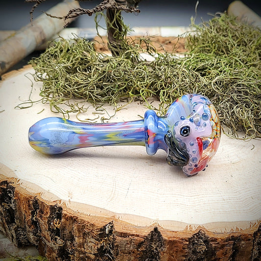 Pipa de mano de mármol Seahorse Seascape (lista para enviar)