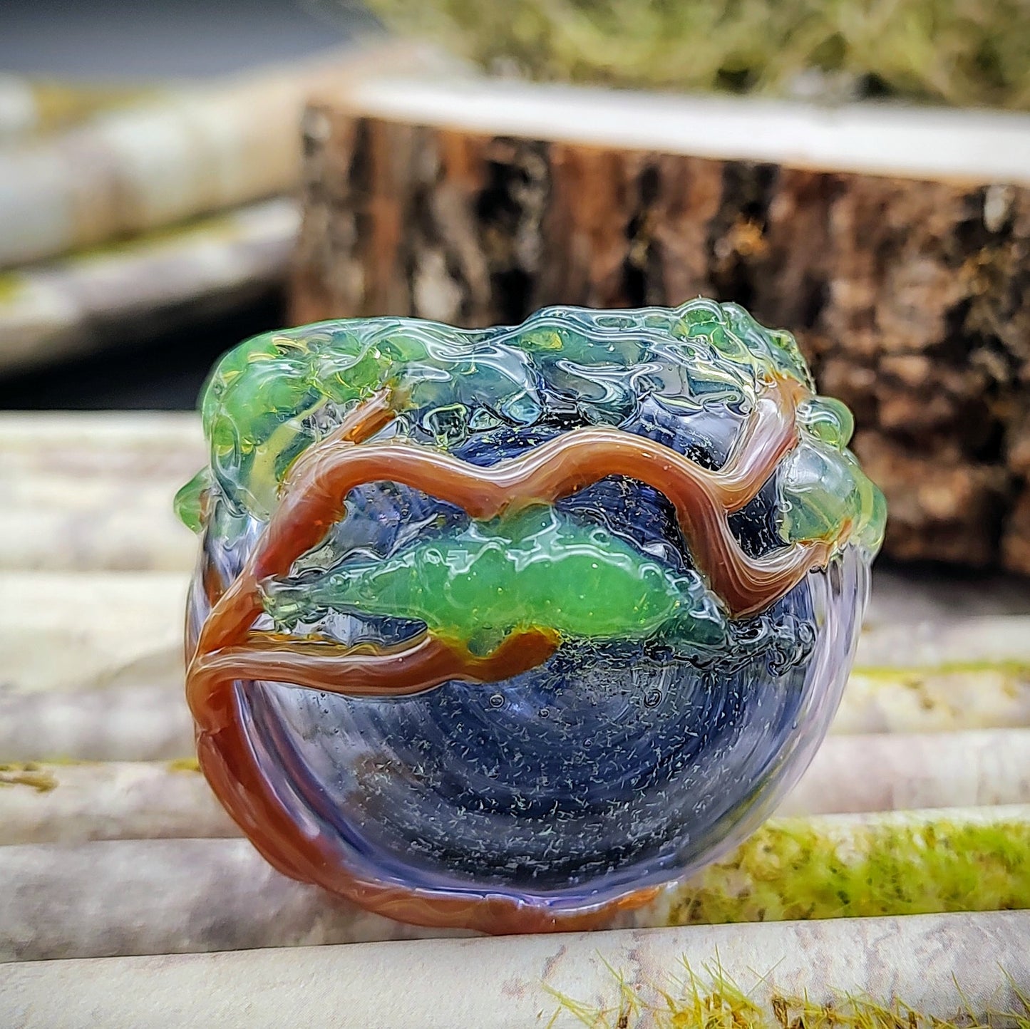 Tree Marbled Hand Pipe (Ready to Ship)