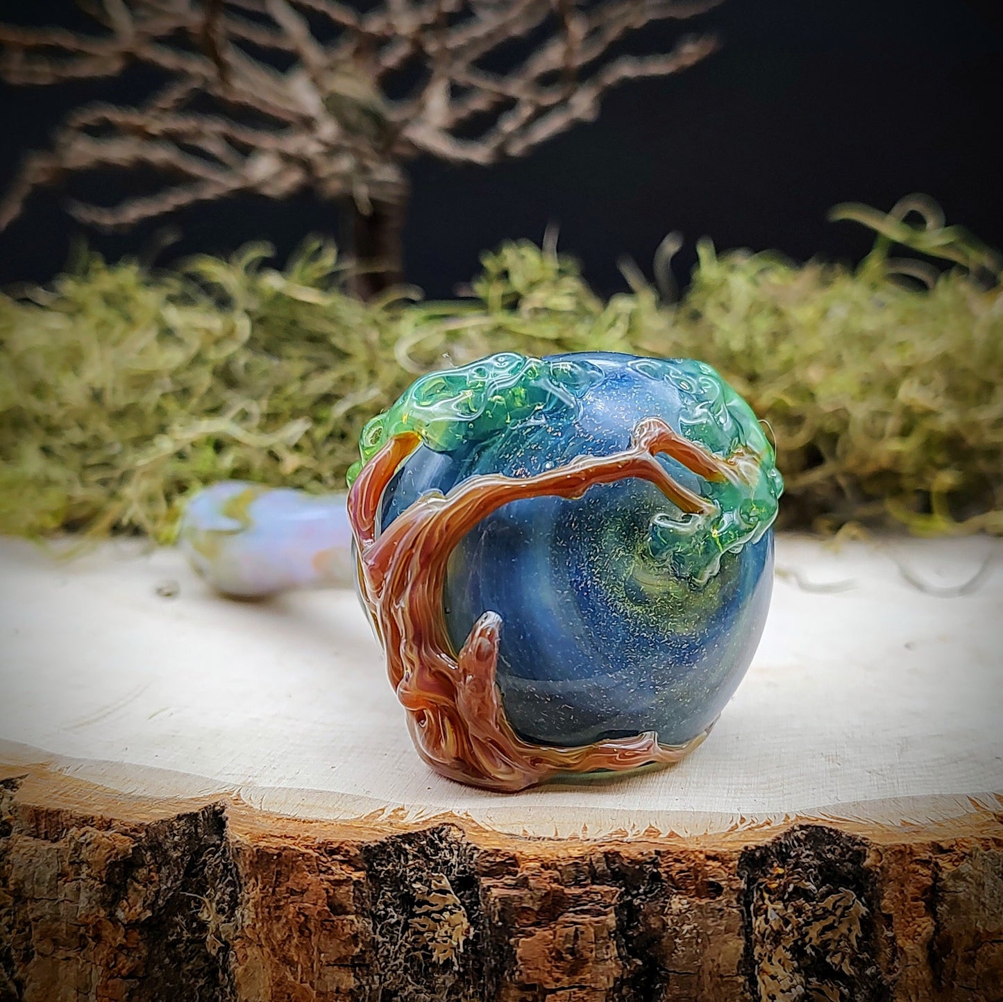 Pipa de mano de mármol de árbol (lista para enviar)