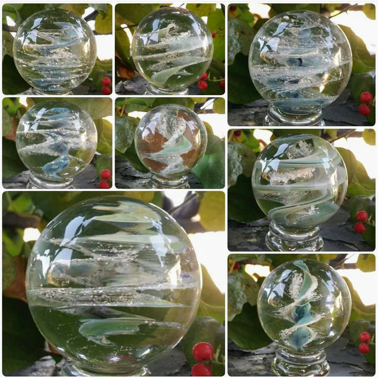 Recuerdo conmemorativo de mármol en espiral de cremación