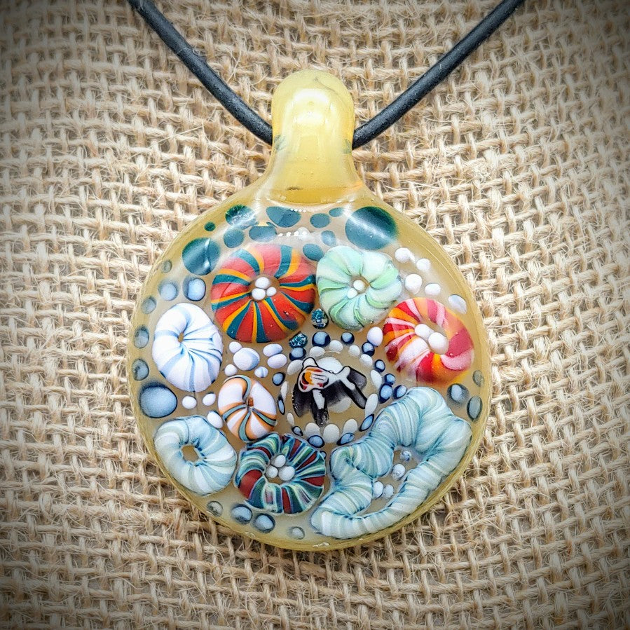 Seascape Coral Pendant (Ready To Ship)