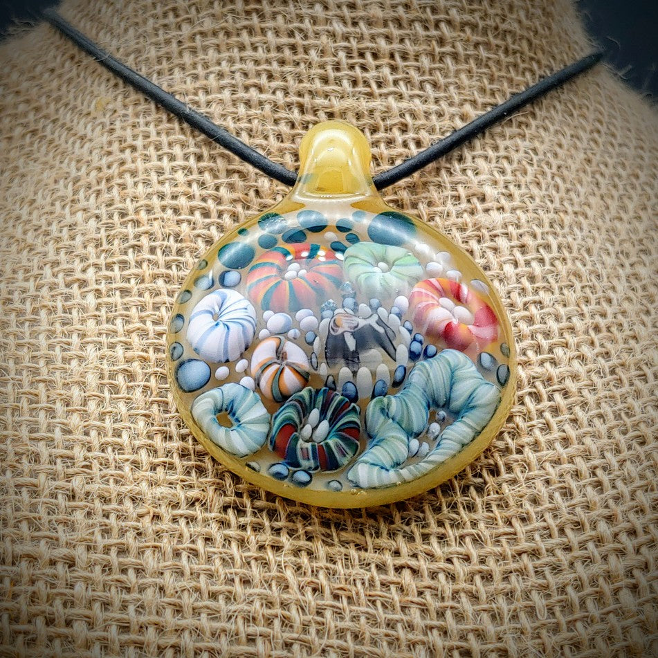 Seascape Coral Pendant (Ready To Ship)