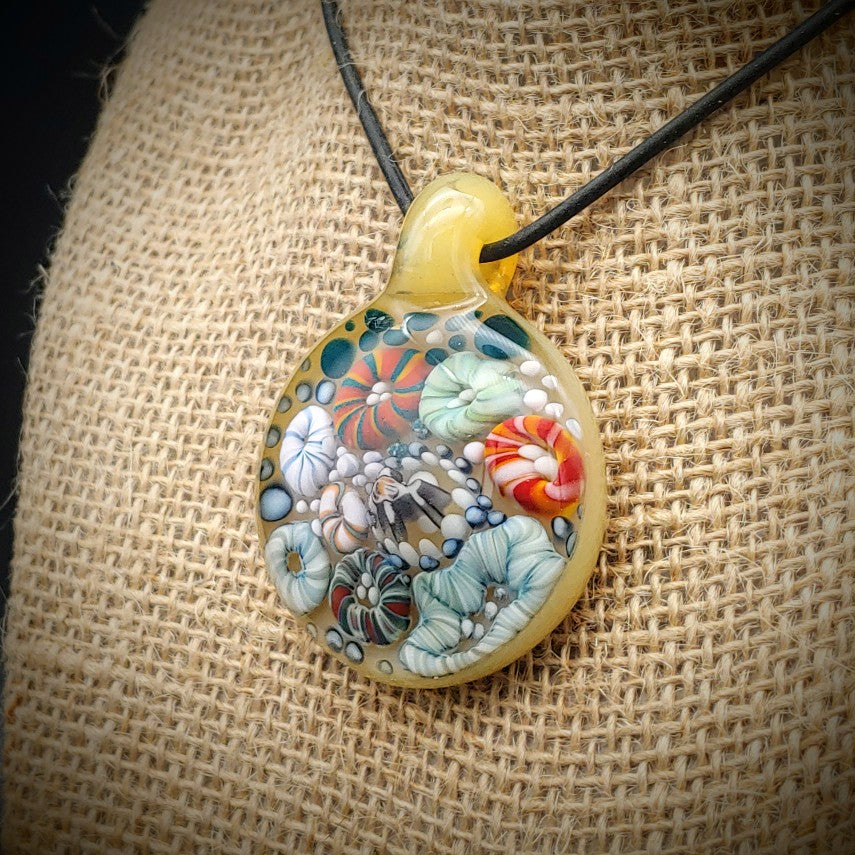 Seascape Coral Pendant (Ready To Ship)