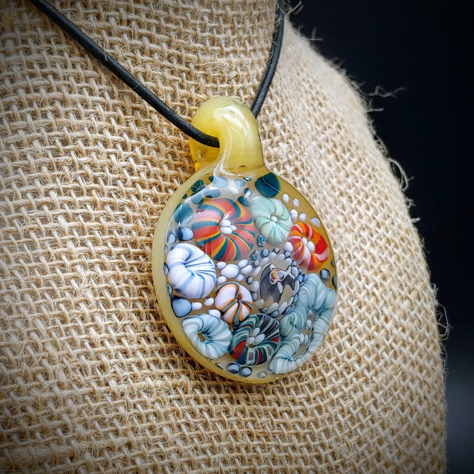Seascape Coral Pendant (Ready To Ship)