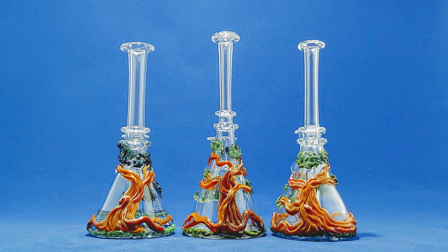 Árbol Bonsái con Minitubo Fondo Azul