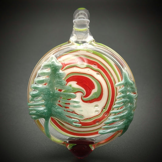 Christmas Tree Round Ornament (discounted) (Ready To Ship)