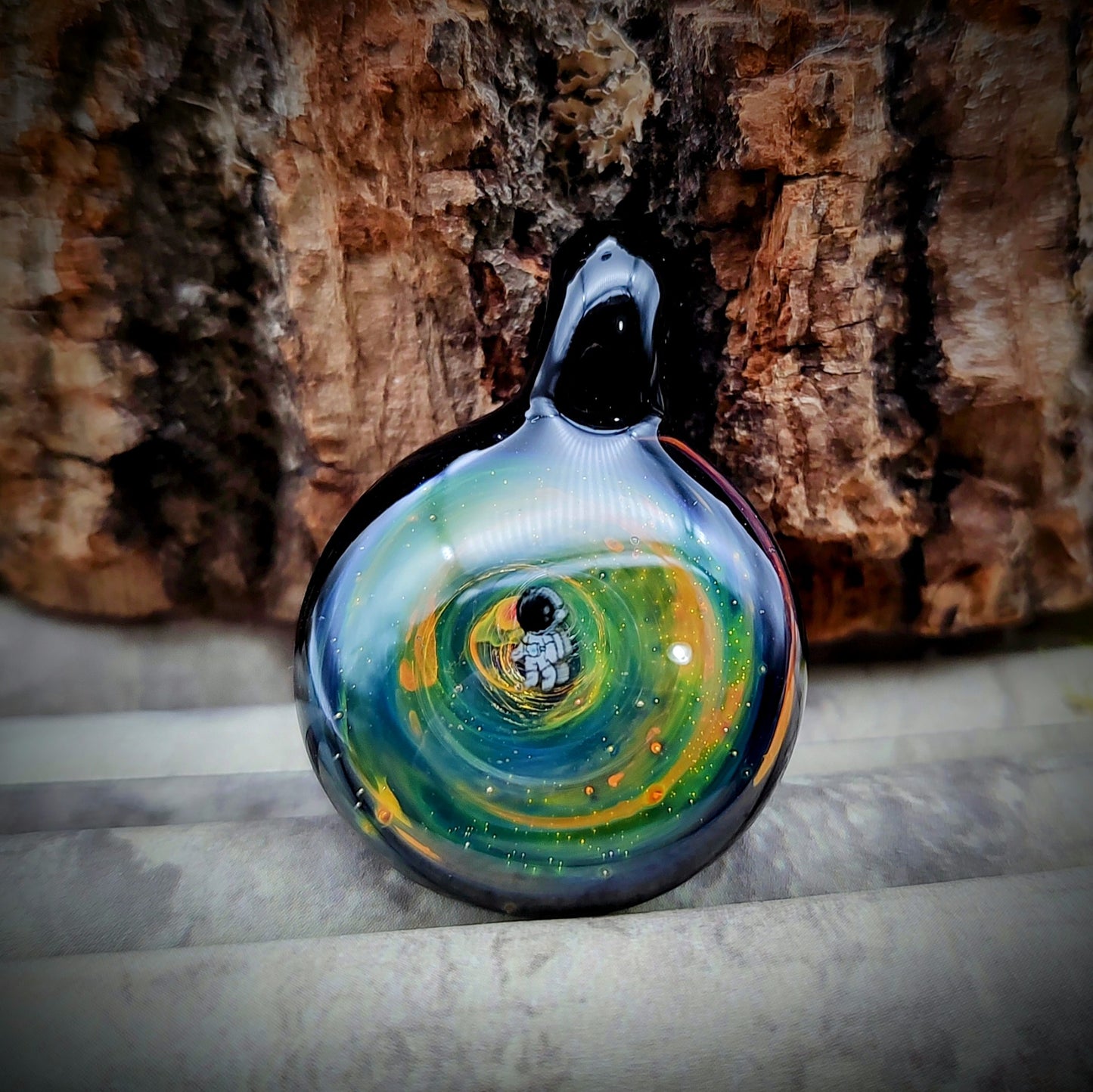 Fumed Astronaut Pendant (Ready To Ship)
