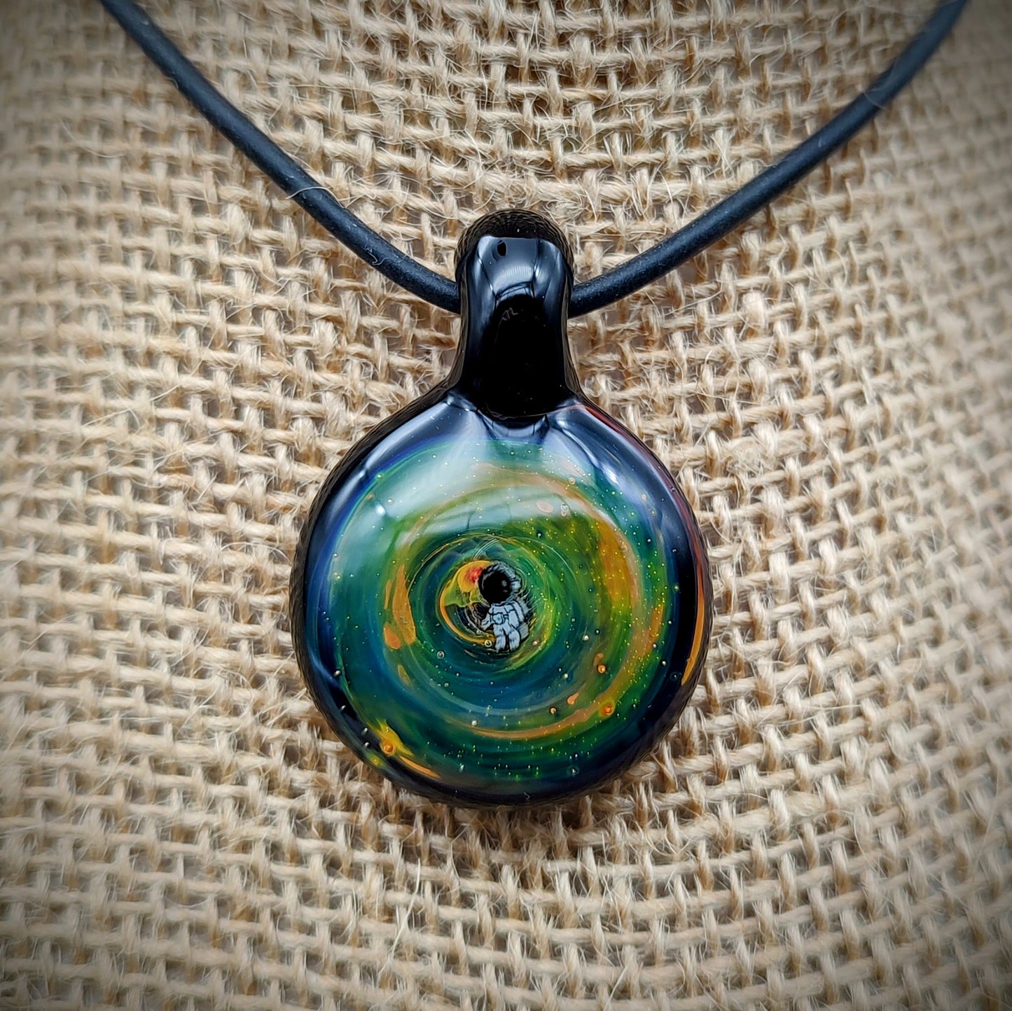 Fumed Astronaut Pendant (Ready To Ship)
