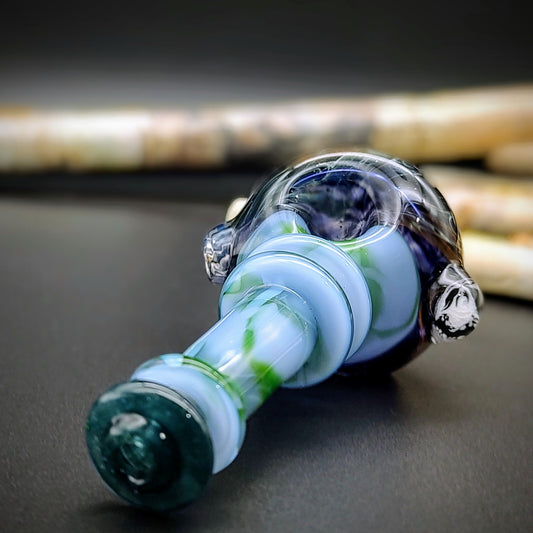 Fume Faced, Marbled Hand Pipe (Ready to Ship)