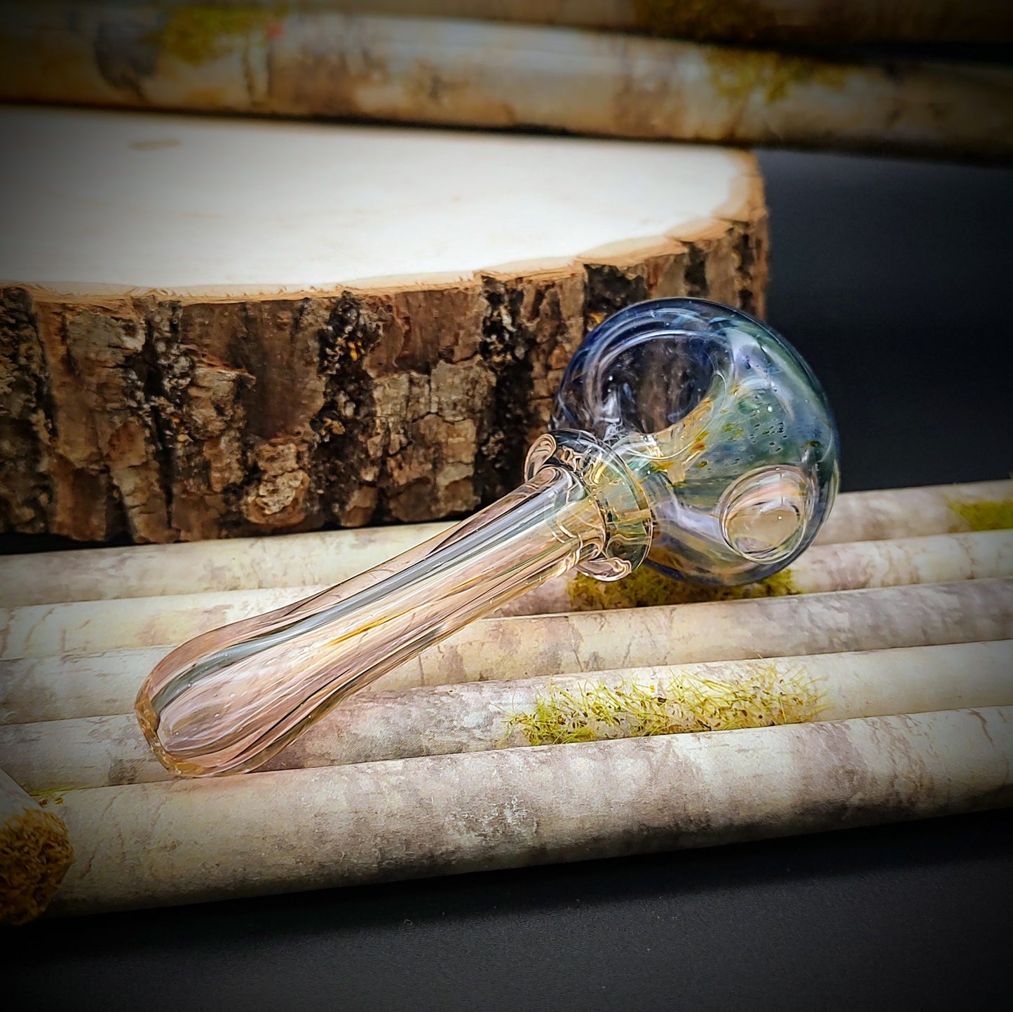 Astronaut V2 Fumed Hand Pipe with Opal (Ready to Ship)