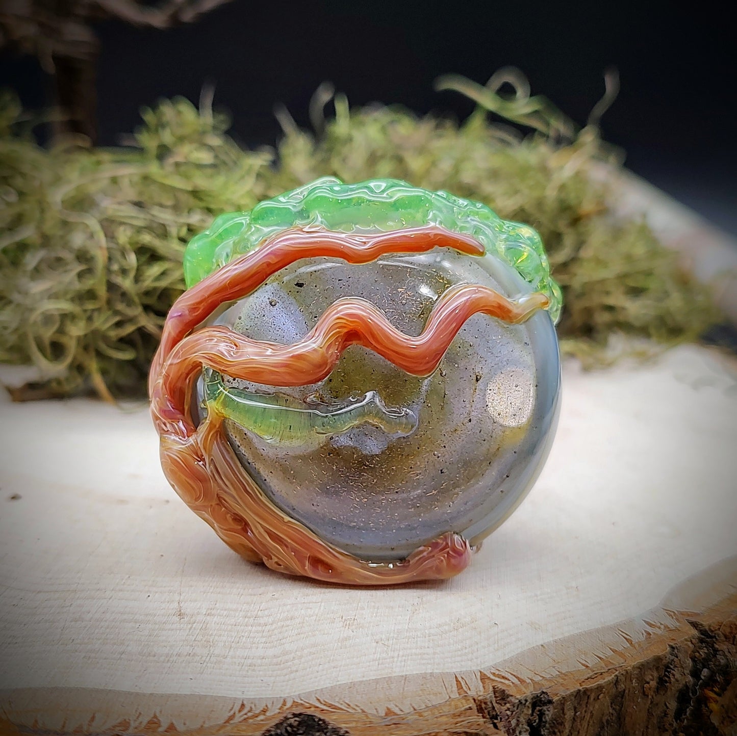 Tree Marbled Hand Pipe (Ready to Ship)