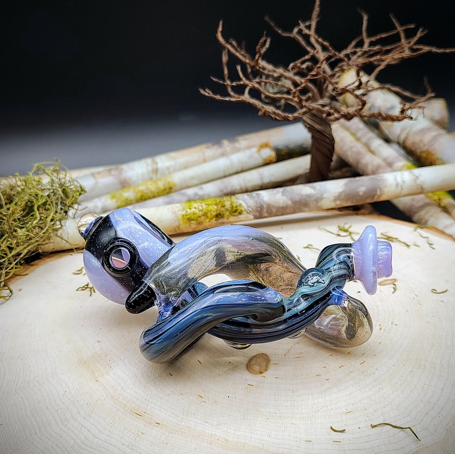 Spaced Out Dichroic Hand Pipe (Ready to Ship)