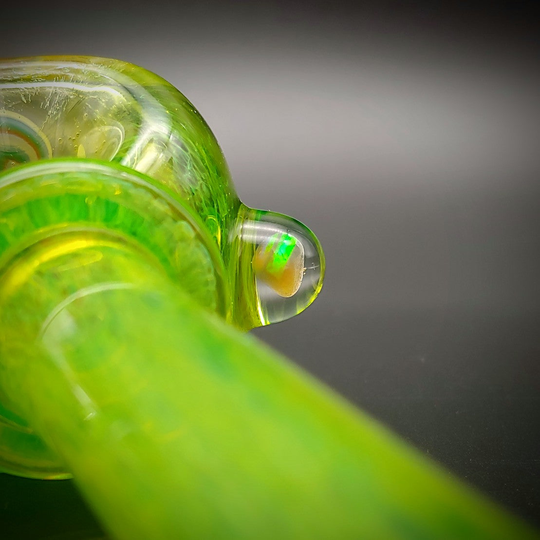 Green Bowtie Wigwag Hand Pipe (Ready To Ship)